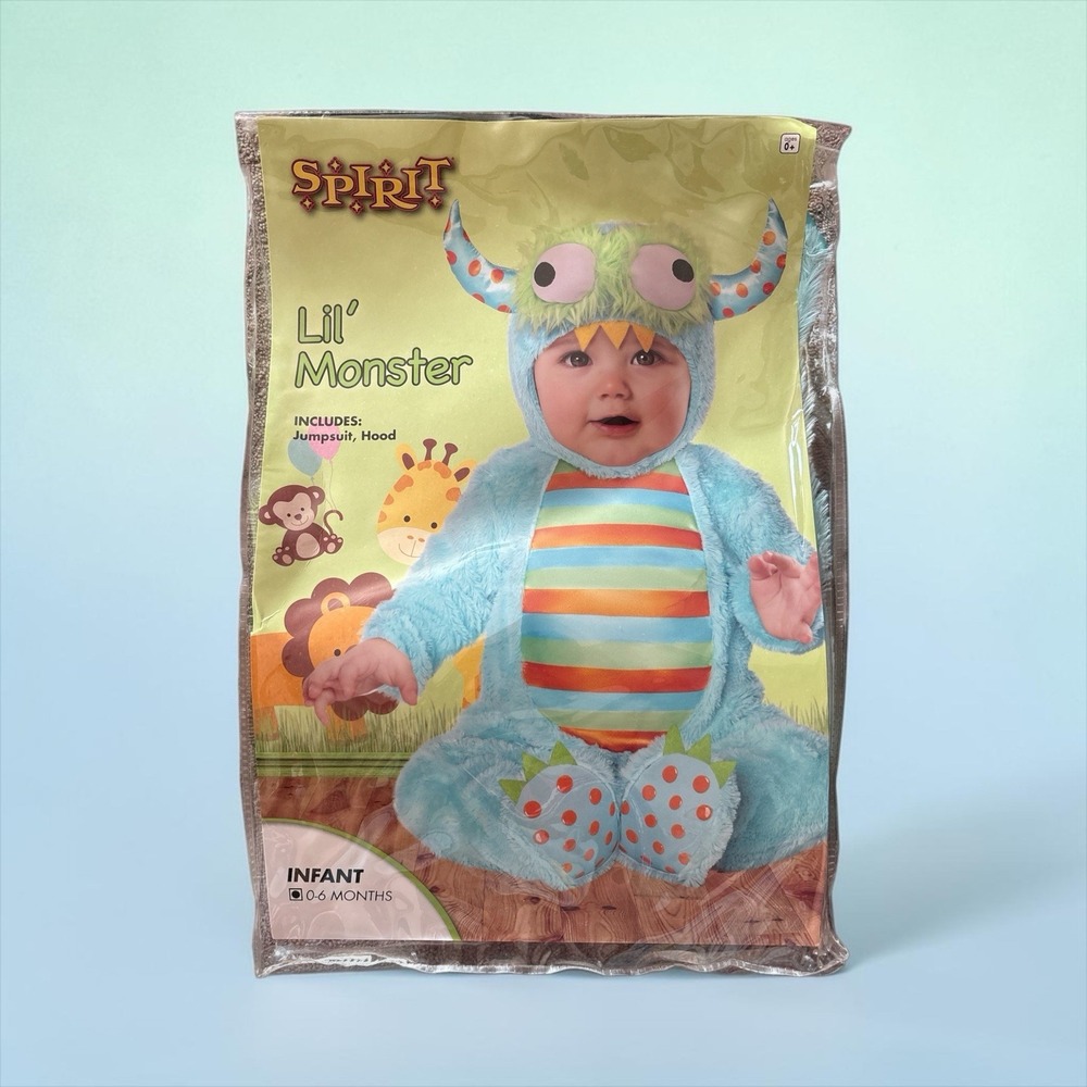 Lil' Monster SPIRIT COSTUME size 0-6 Months EUC Spirit Halloween